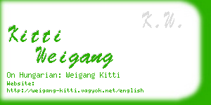 kitti weigang business card